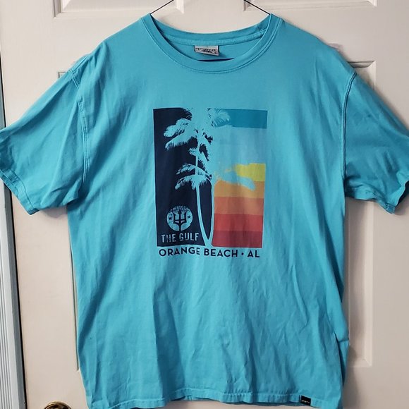 TechStyles The Gulf Orange beach FL T-Shirt Size Large - Picture 1 of 5